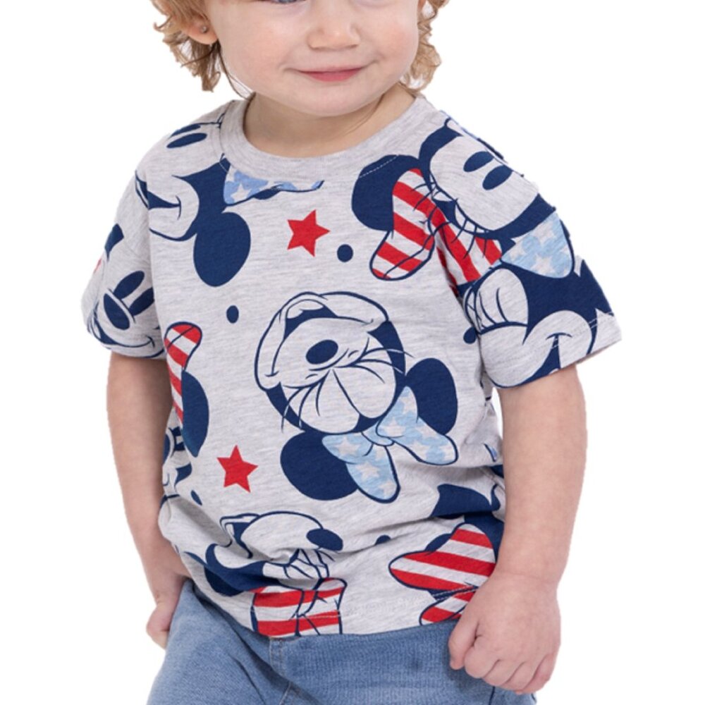 Minnie Mouse Baby Girls Short Sleeve Americana Crewneck T-Shirt, 12M - NEW
